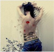 背與景人體彩繪