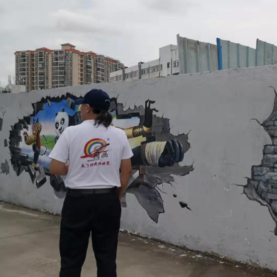 珠海香洲翠微商業(yè)街圍墻3d墻畫(huà)