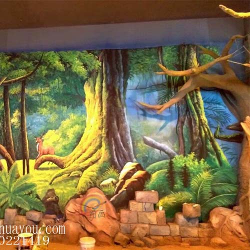 從化綠野仙蹤森林主題館墻繪工程